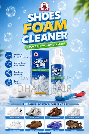 Shoe Cleaner Foam Spray, BIKI Shoe Cleaning Kit With Brush and Towel