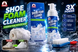 Shoe Cleaner Foam Spray, BIKI Shoe Cleaning Kit With Brush and Towel