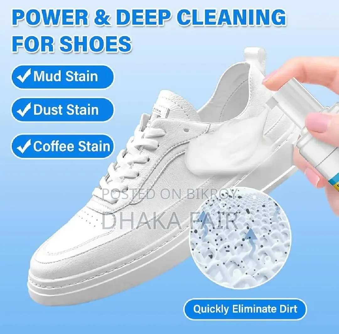 Shoe Cleaner Foam Spray, BIKI Shoe Cleaning Kit With Brush and Towel