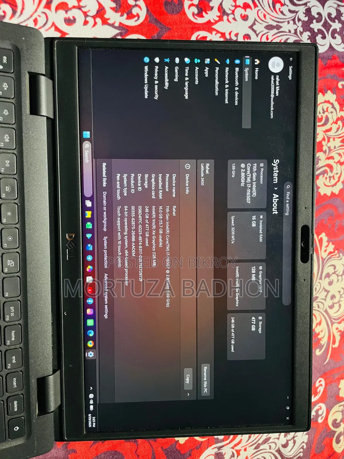 Laptop Dell Latitude 7490 16GB Intel Core i7 SSD 256GB