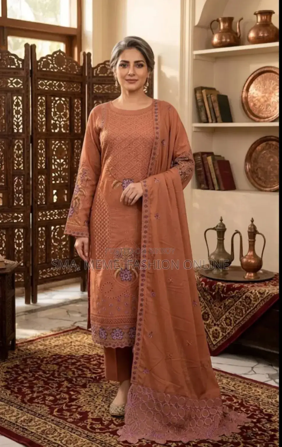Cotton Unstitched Three Piece