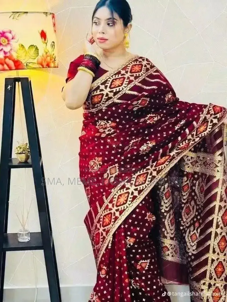 Viral Jamdani Saree With Blouse Piece