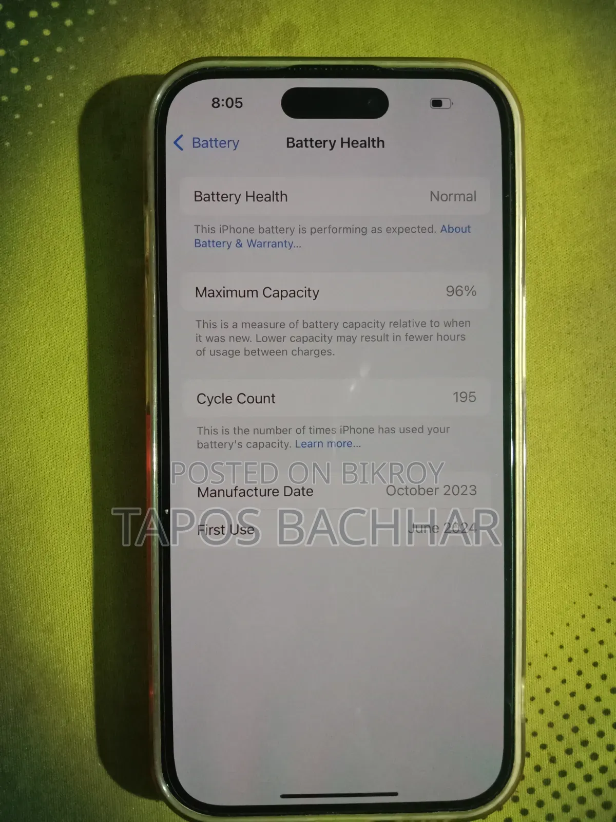 Apple iPhone 15 128 GB Gray
