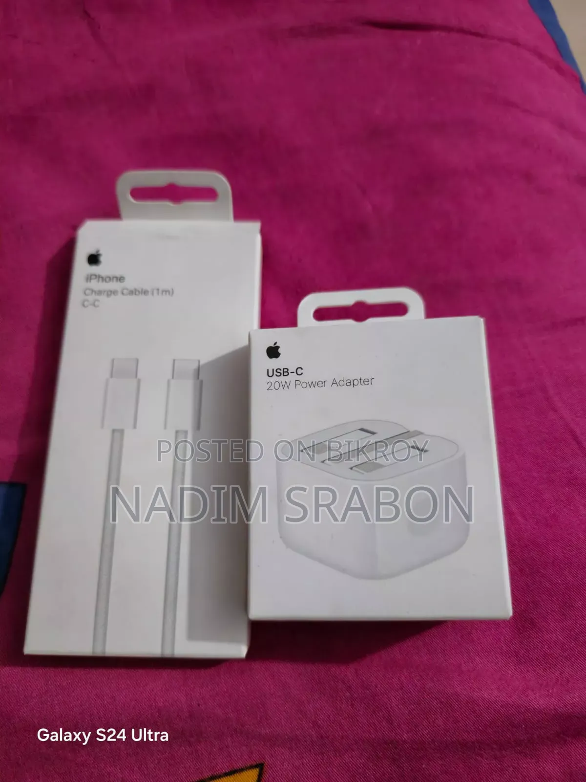 Apple Original 20 Watt Adapter and C to C Cable