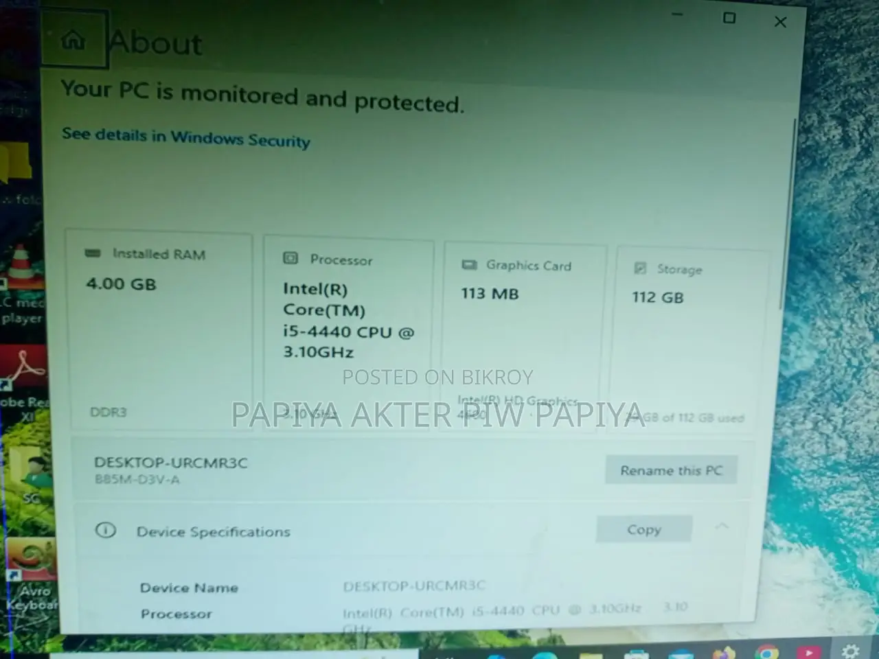 Desktop Computer Samsung 4GB Intel Core i3 HDD 128GB
