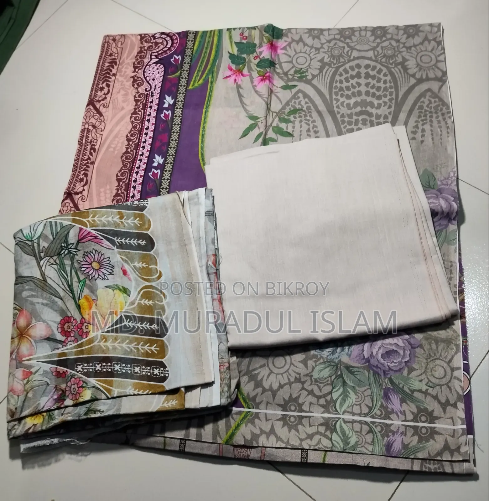 ৮৫০ টাকা জমজম থ্রি পিস পিওর সুতি FB Page Zidan Wear