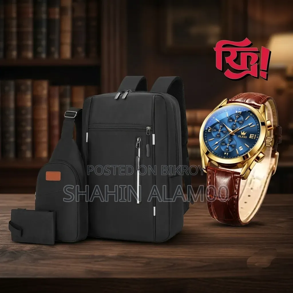 Premium Travel Bag Set 3.1 WITH FREE WATCH