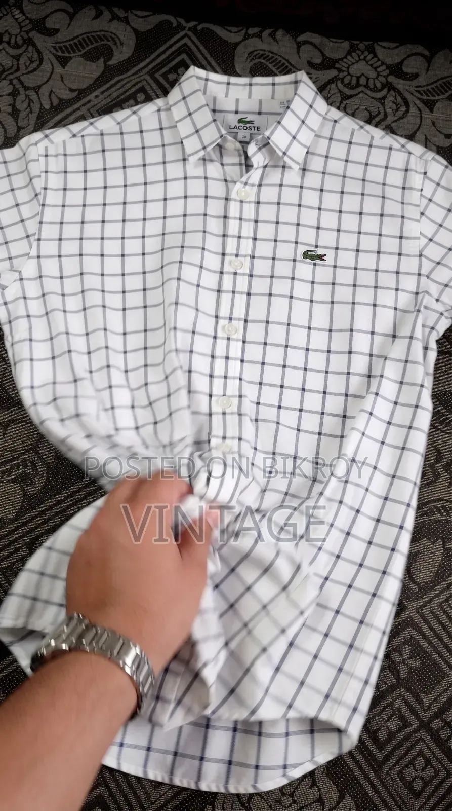 👔 প্রিমিয়াম কোয়ালিটির অরিজিনাল Lacoste লং স্লিভ চেক শার্ট! 👔
🌟