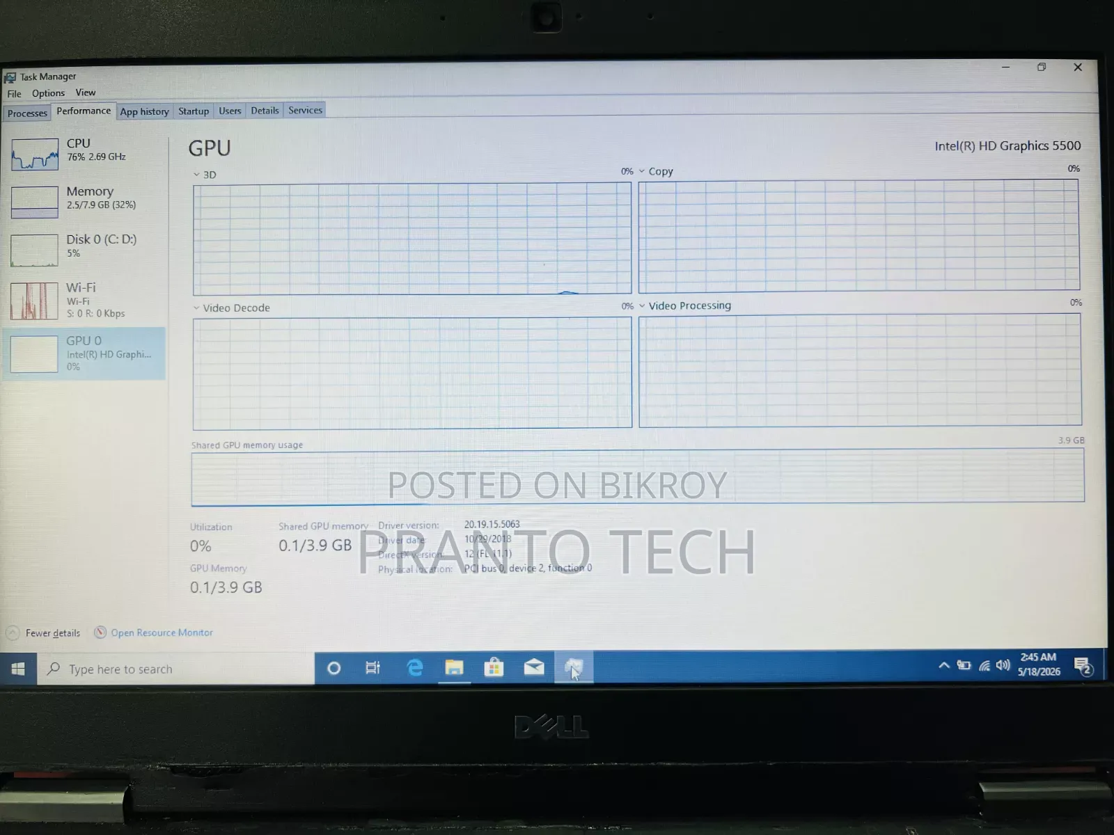 Laptop Dell Latitude 7490 8GB Intel Core i5 SSD 256GB