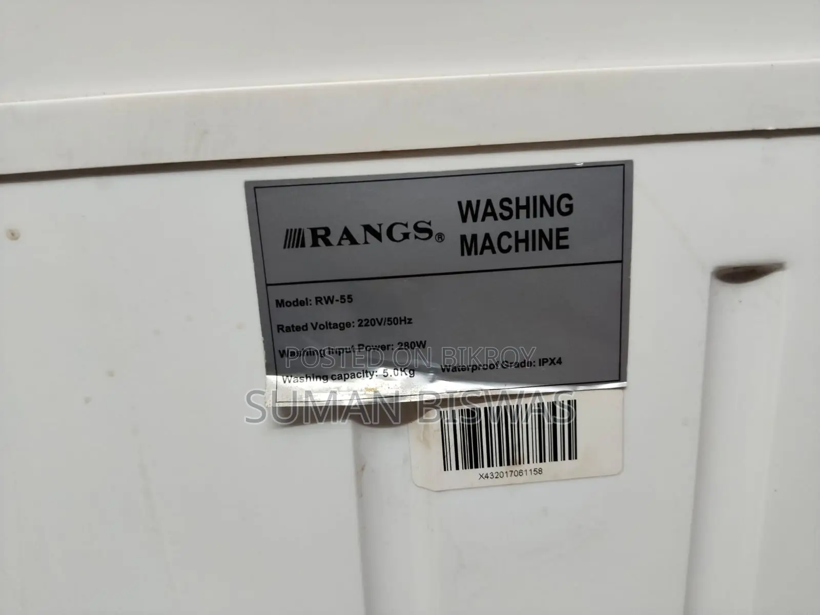 Rangs Washing Machine