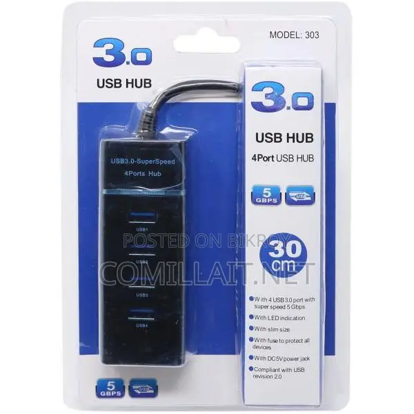 USB HUB 4 Ports USB 3.0 Hi-Speed