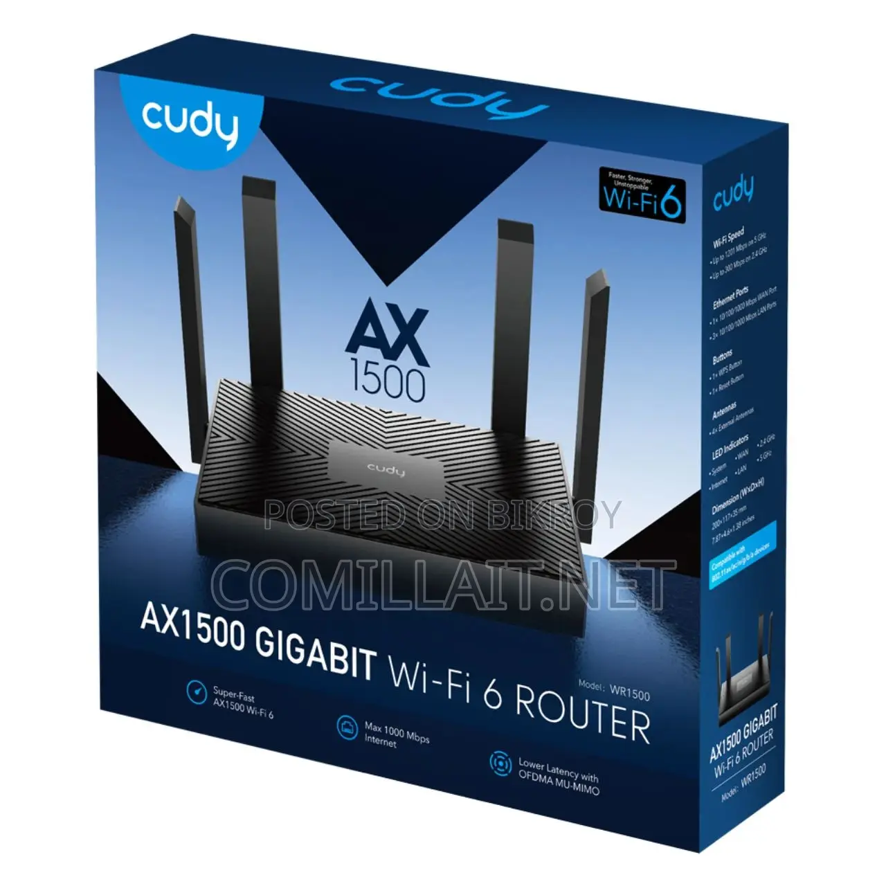 Cudy WR1500 AX1500 Dual Band WiFi 6 Mesh Router
