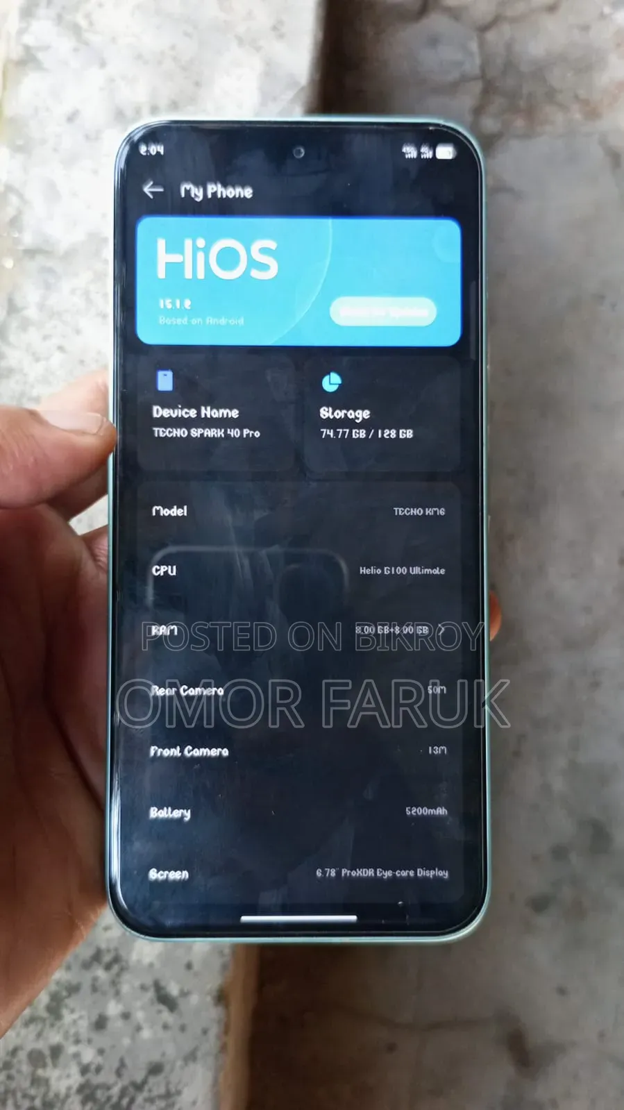 Tecno Spark 40 Pro 128 GB Green