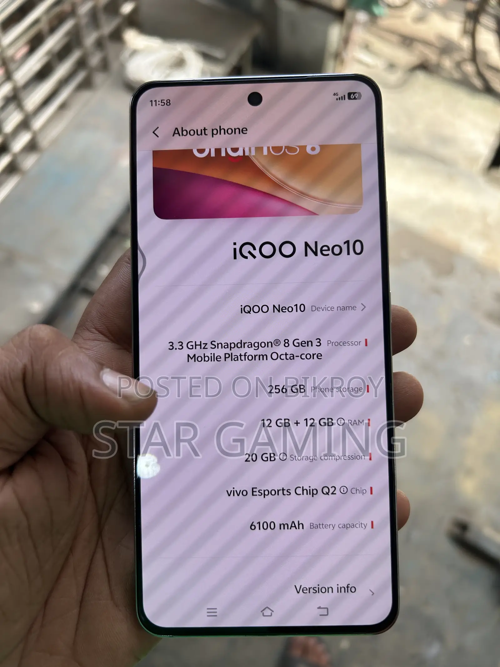 iQOO 256 GB White