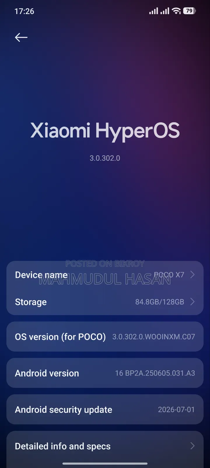 Xiaomi Poco X7 128 GB White