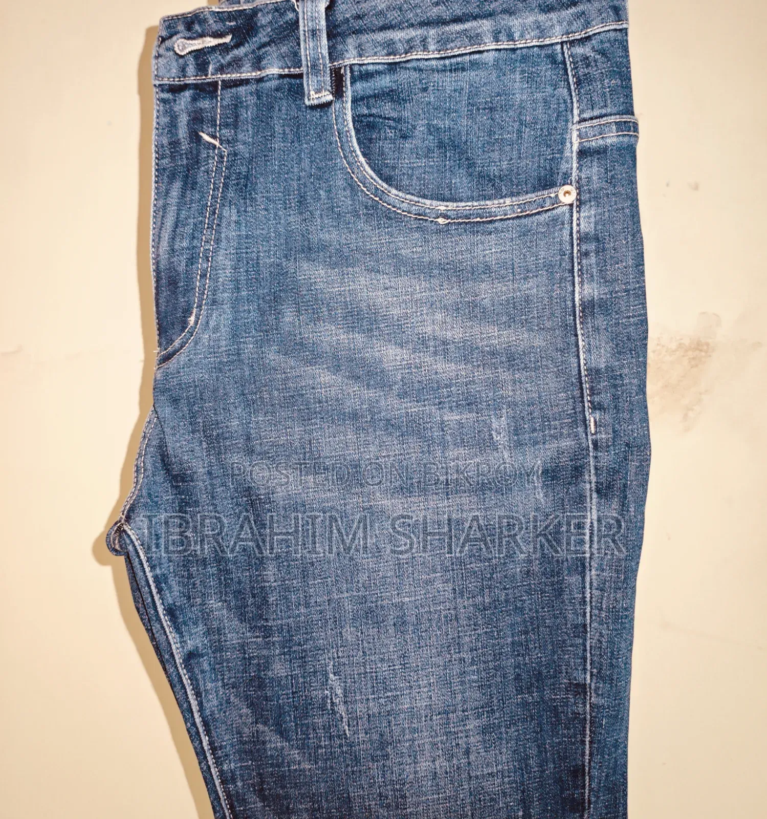 Premium Blue Denim Jeans Pant – Size 33 | Stylish Casual Fit