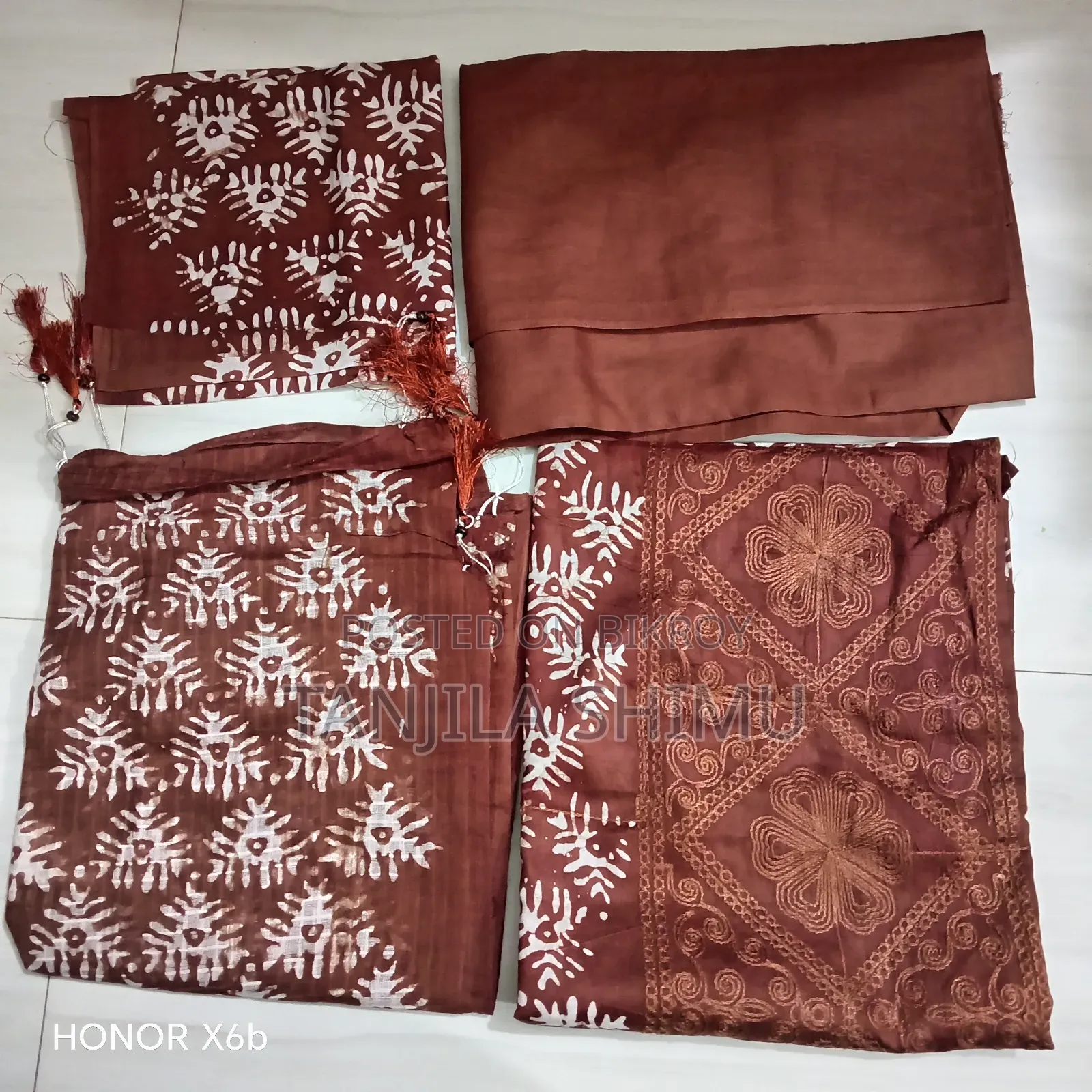 Three Piece Batik Suter Kazer/ থ্রি পিছ বাটিক সুতার কাজের