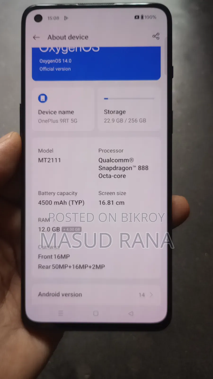 OnePlus 9RT 5G 256 GB Black