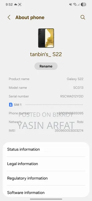Samsung Galaxy S22 5G 256 GB Black