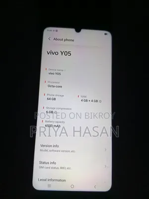 Vivo Y05 64 GB Silver