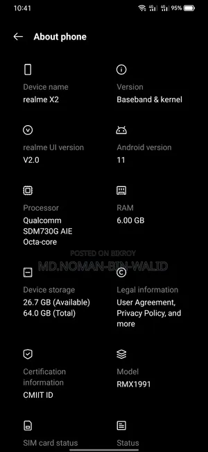 Realme X2 64 GB Blue