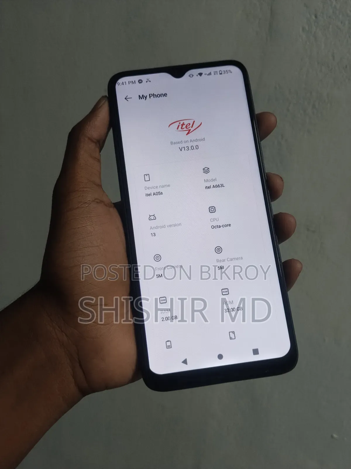 Itel A05s 32 GB Blue