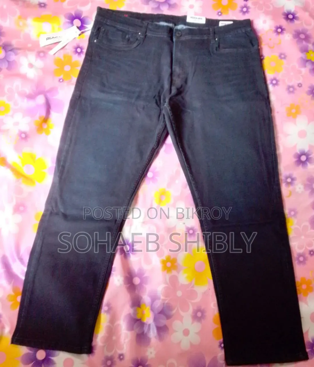 Mens Spandex Oversized Denim Long Pant