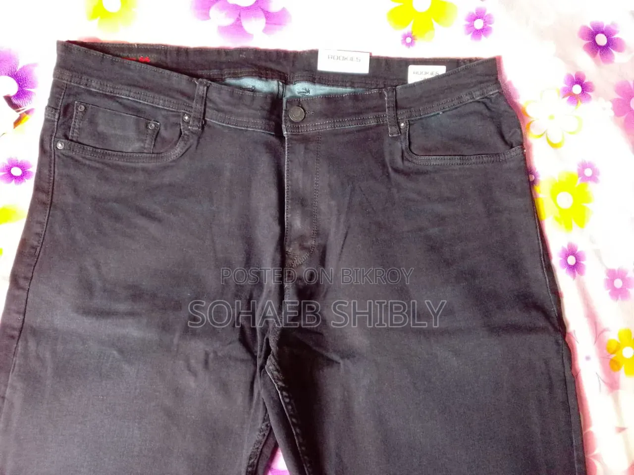Mens Spandex Oversized Denim Long Pant