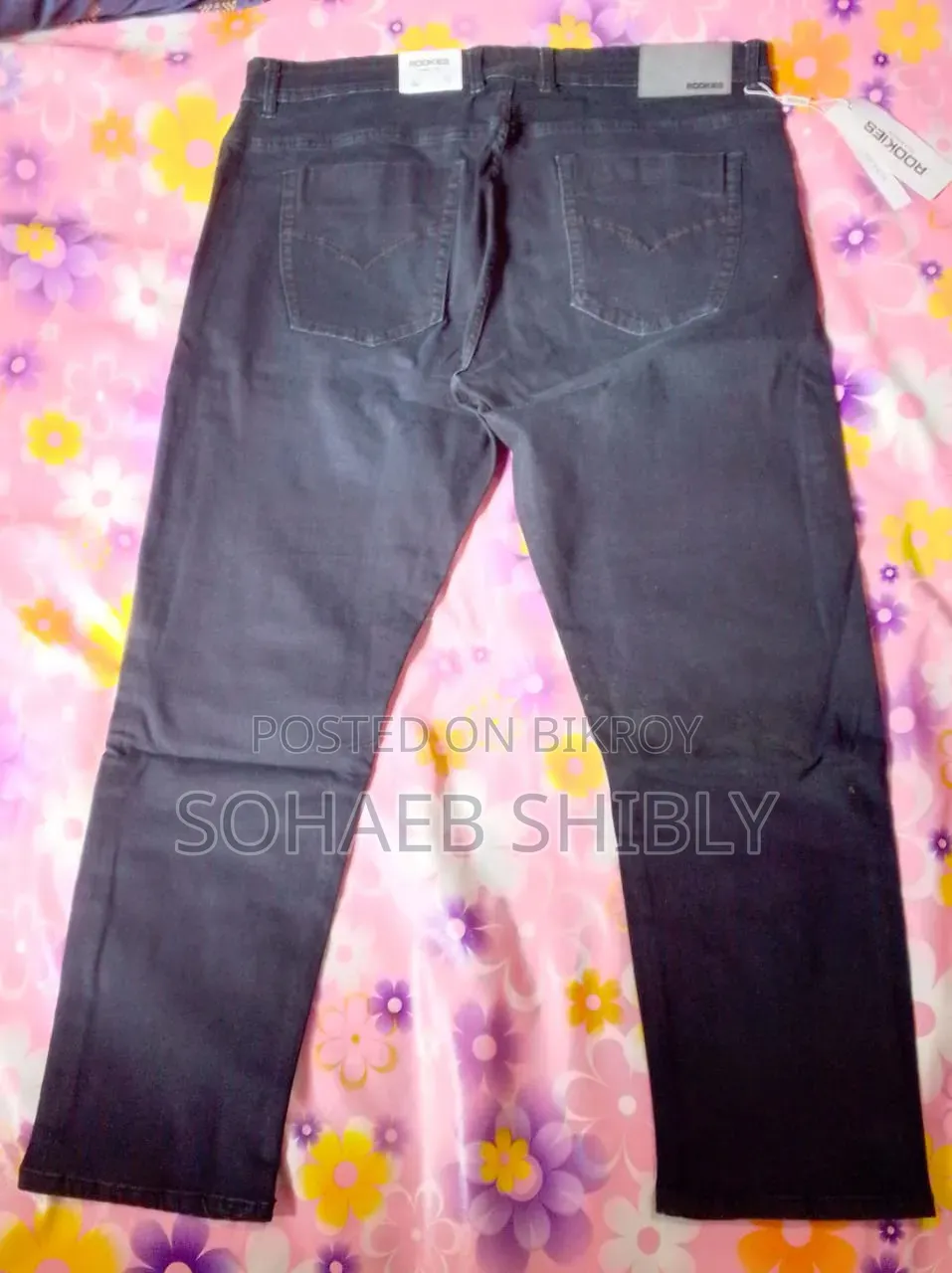 Mens Spandex Oversized Denim Long Pant