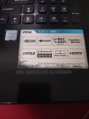 Laptop MSI 12GB Intel Core i7 SSD 256GB