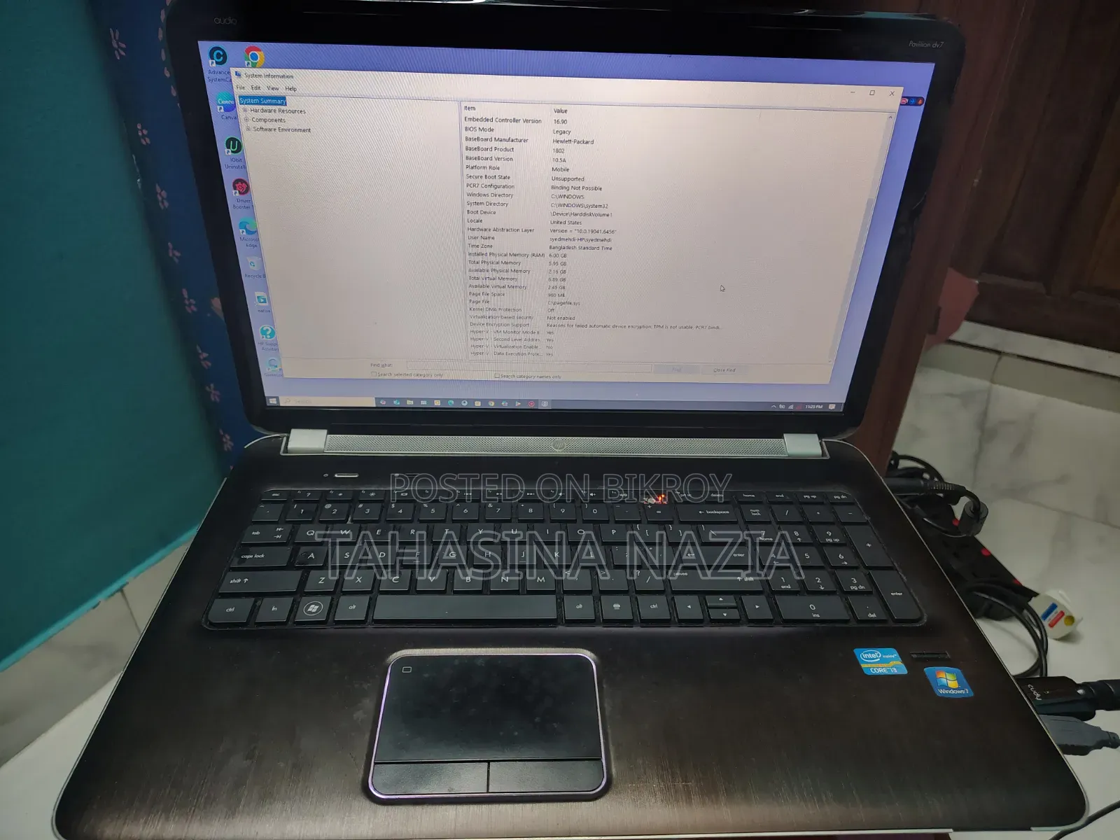 Laptop HP Pavilion Dv7 6GB Intel Core i3 HDD 500GB