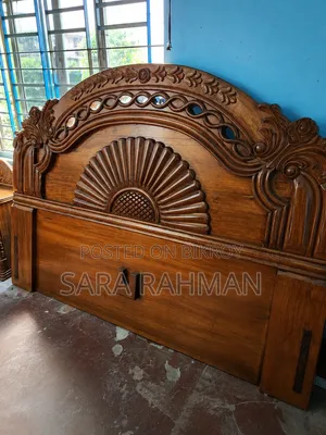 ১০০%অরিজিনাল সেগুন কাঠের খাট(কিং সাইজ)100% Original Teak Wood Bed