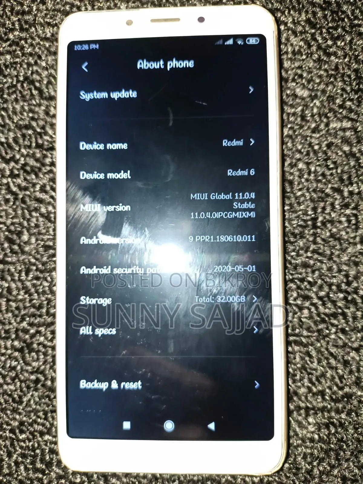 Xiaomi Redmi 6 32 GB Gold