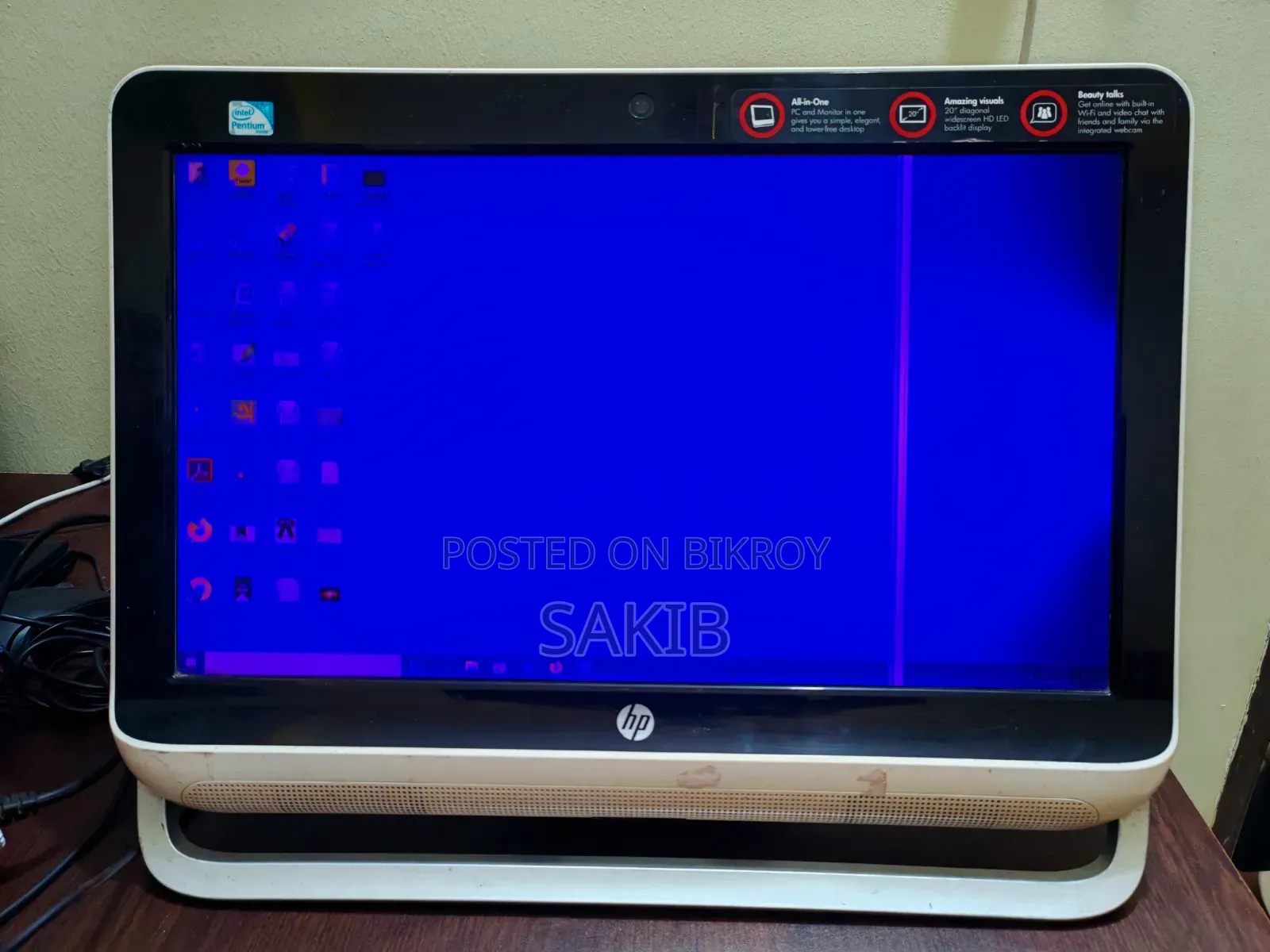 Desktop Computer HP 200 G4 All-in-One 2GB Intel Core i3 HDD+SSD 500GB