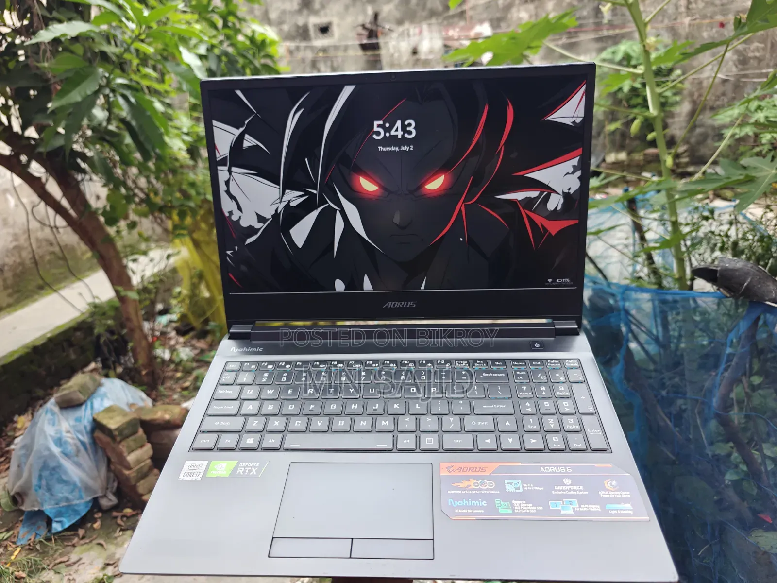 Laptop Gigabyte AORUS 5 16GB Intel Core i7 SSD 512GB