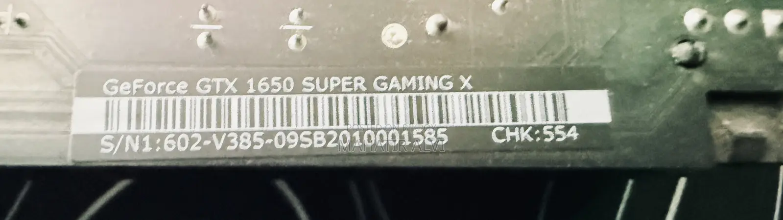 GPU - Msi Gaming X Nvidia 1650 Super 4 Gb