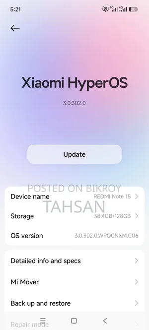 New Xiaomi Redmi Note 15 128 GB Red