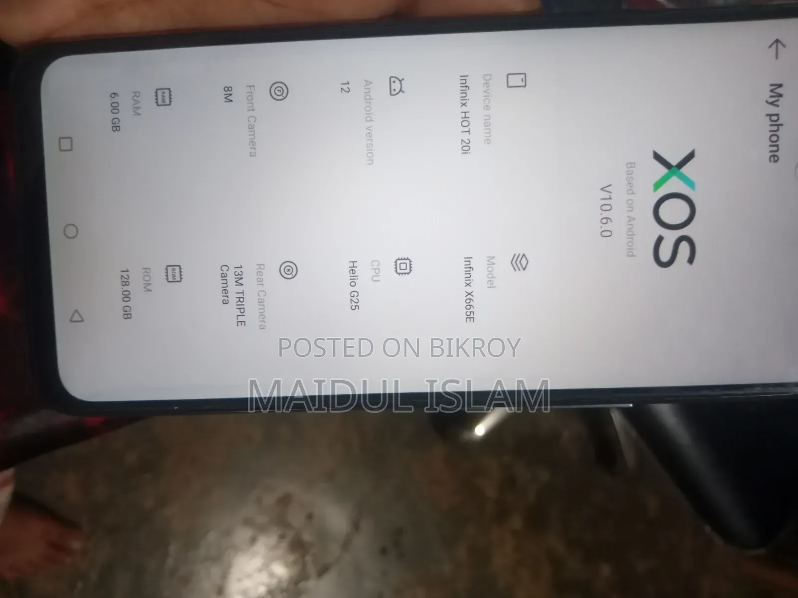 Infinix Hot 20i 128 GB Black