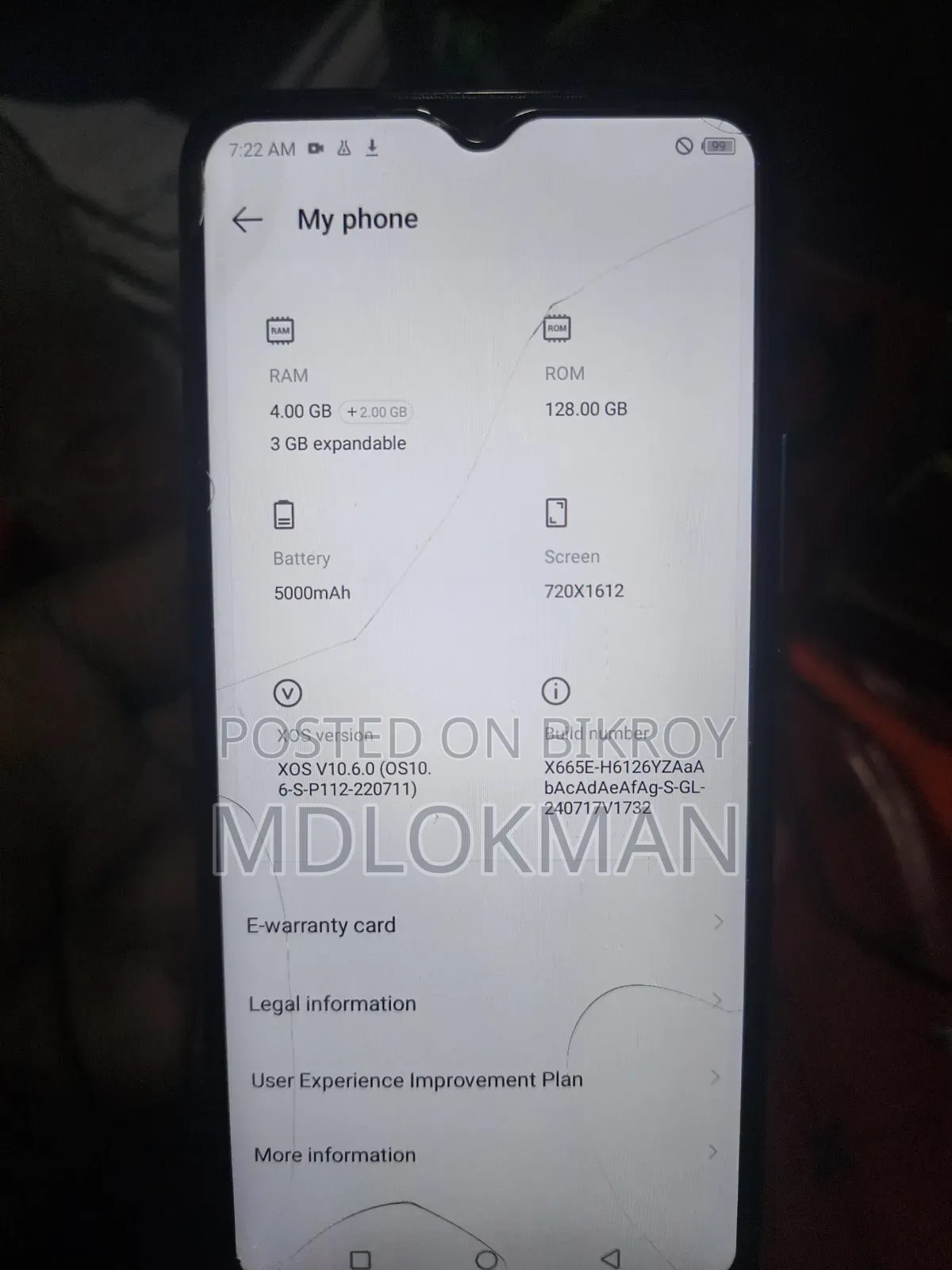 Infinix Hot 20i 128 GB Blue