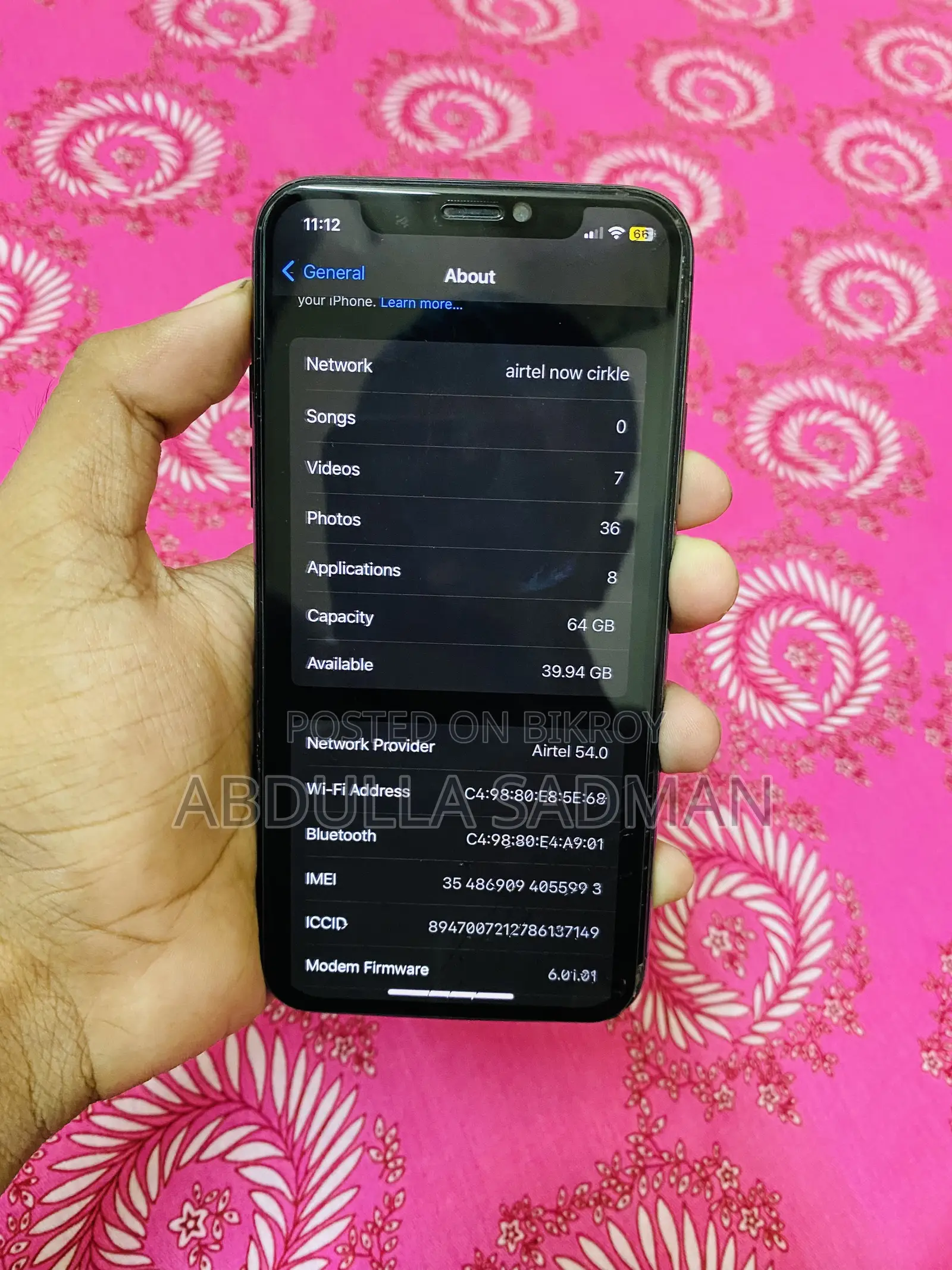 Apple iPhone X 64 GB Black