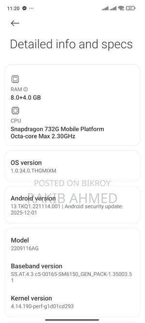 Xiaomi Redmi Note 12 Pro 4G 256 GB Black