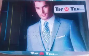 Top Ten Brand Royal Blue Suit Fabric / Unstitched Full Suit Fabric