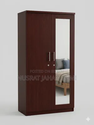 মালয়েশিয়ান বোর্ডের তৈরি ২ পাল্লার ফ্রেশ আলমারি (আয়না সহ)