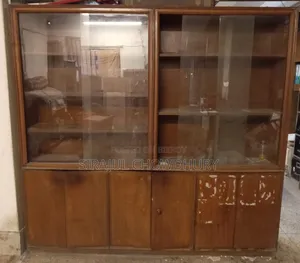 Wooden Showcase or Bookself With Glass