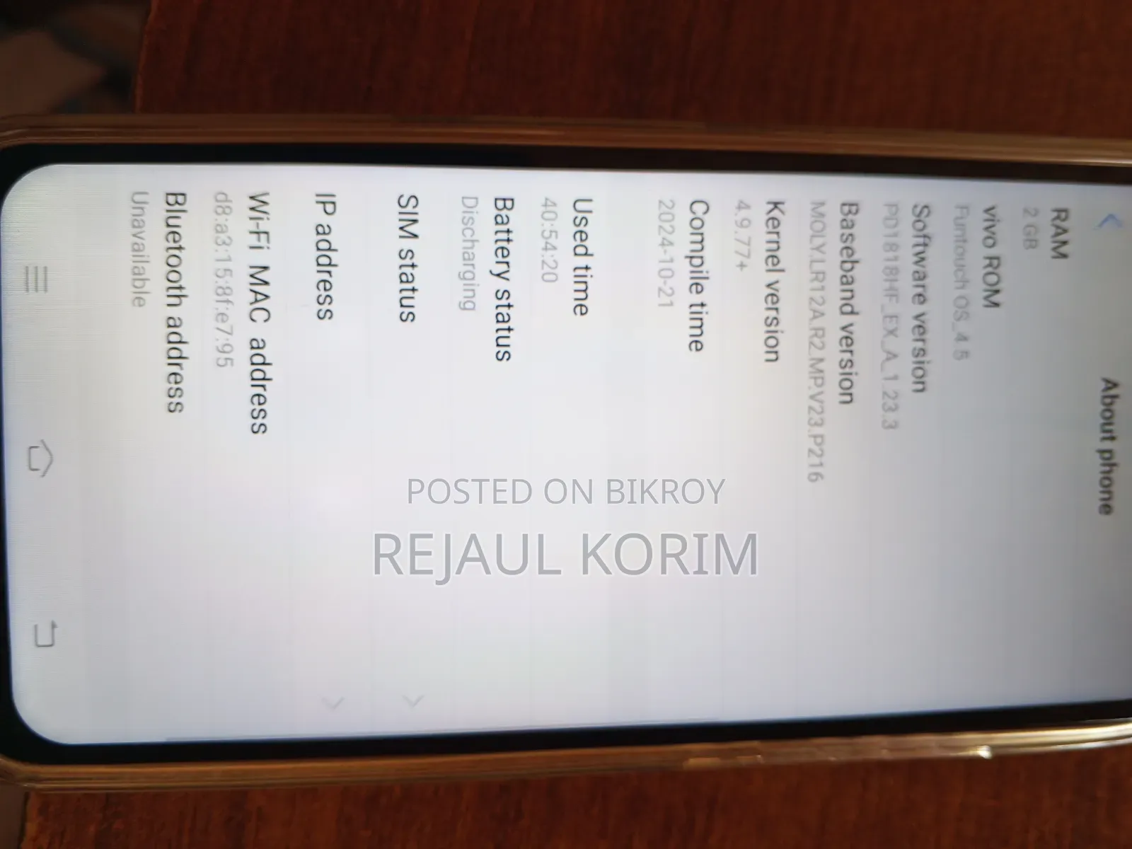 Vivo Y91c 32 GB Gold