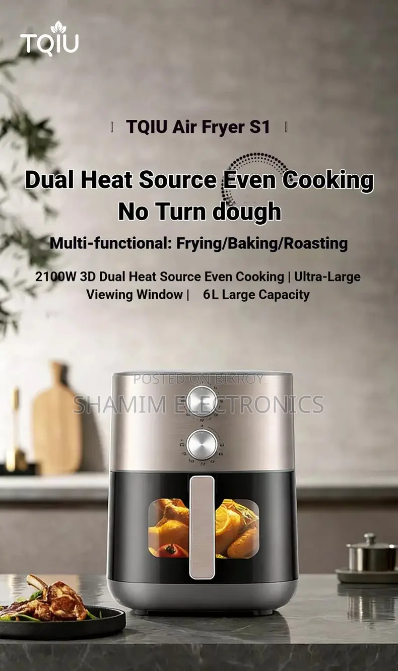 TQIU Air Fryer S1 6L Double Heating