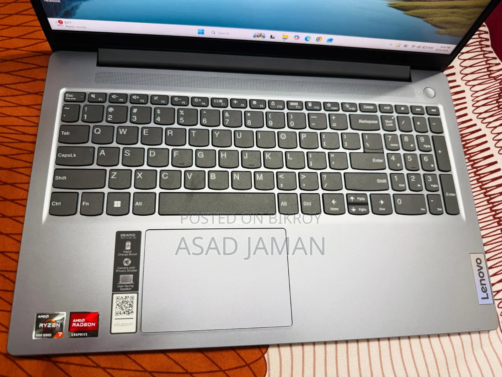 New Laptop Lenovo Ideapad 3 16GB AMD Ryzen 7 SSD 512GB