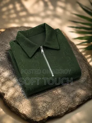 Monogram Quarter-Zip Polo Shirt