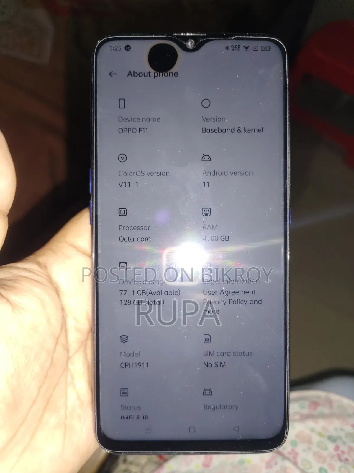 Oppo F11 128 GB Purple