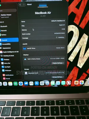 Laptop Apple MacBook Air 2020 M1 8GB Apple M1 SSD 256GB